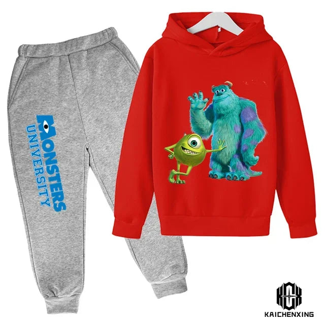 Girls Sweatshirt Pant Suit Coat Casual kids Boys Long Sleeve monsters inc. Clothes Kawaii Hoodies Children Pullover Sportswear