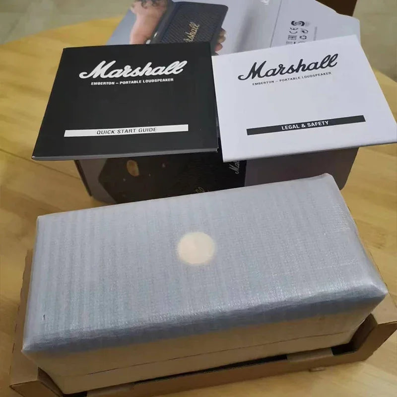 Original MARSHALL EMBERTON Wireless Bluetooth Speaker IPX7 Waterproof Stereo Bass Outdoor Portable Speaker