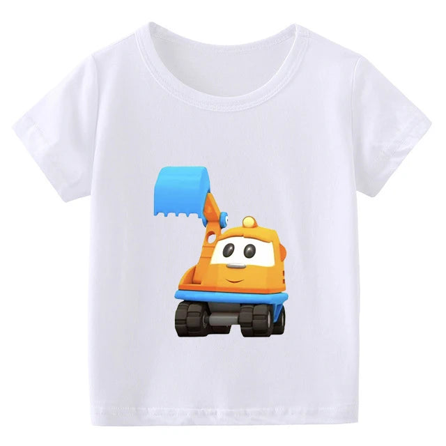 100% Funny Leo The Truck  Cartoon  Fashion Children Clothes