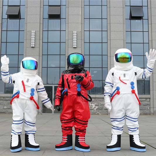 Hot Sale Højkvalitets Space Mascot Kostume Astronaut Suit Halloween Fødselsdagsfest med rygsæk Handske Sko Performance Outfits