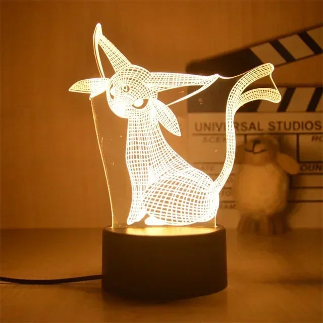 New Anime Pokemon Led 3D Night Light Kids Toy Anime Figures Cute Pikachu Bedside Lamp for Children Bedroom Decor Birthday Gift