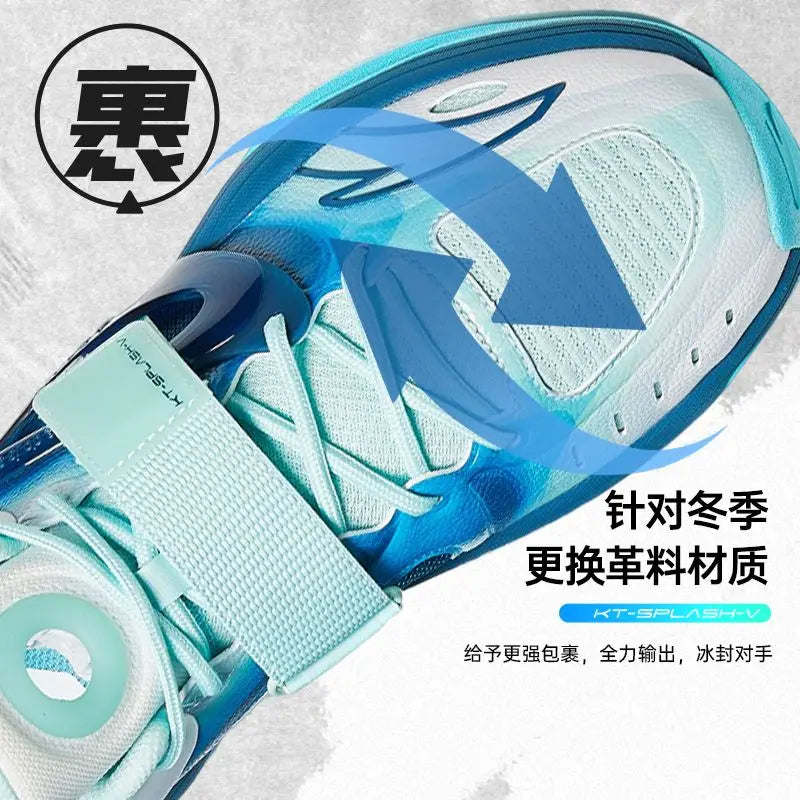 Anta Water Flower 5-Inch Nitrogen Technology Basketball Shoes Men New Lightweight Rebound Professional Combat KT Sneaker Indoor