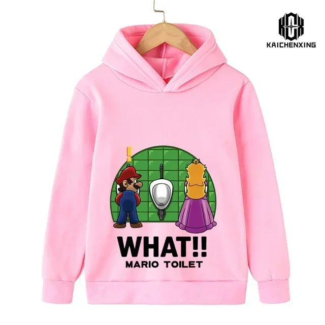 2024 New Game Super Mario Bros. Top Fashion Children's Sweatshirt Casual Cute Children's Hoodie Boy Girl Top Spring and Autumn