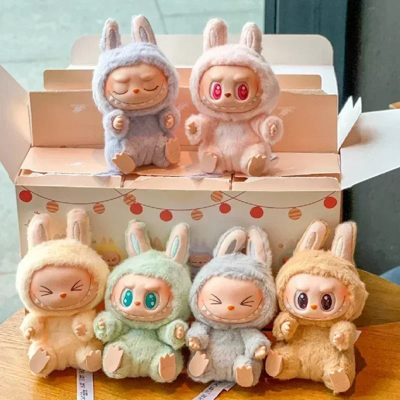 The Monsters Have A Seat Series Blind Box Labubu Vinyl Plush Doll Anime Action Figure Backpack Pendant Collection Model Toy Gift