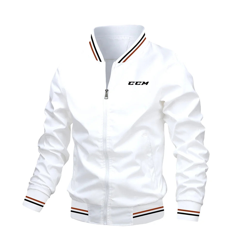 New European and American casual jacket, trendy men's autumn and winter jacket, fashionable men's top, thin design