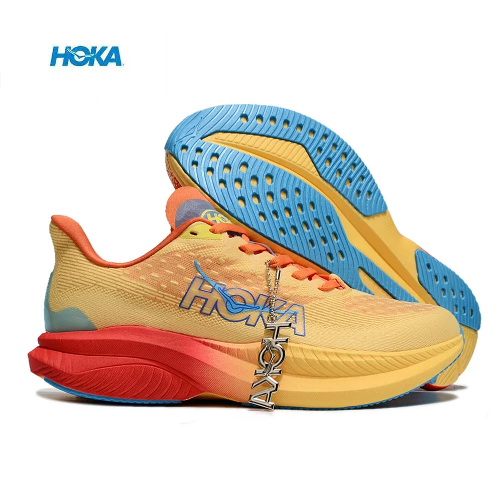 Original Hoka Mach 6 Men Women Lightweight Running Shoes Elastic Cushioning Sneakers Breathable Outdoor