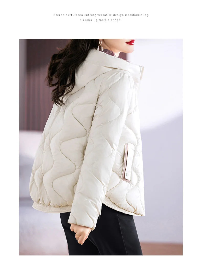 Winter Jacket Women 2023 New Outerwear Korean Clothes Women Coat Hooded Cotton Parkas Harajuku Ladies Quilted Coat Streetwear