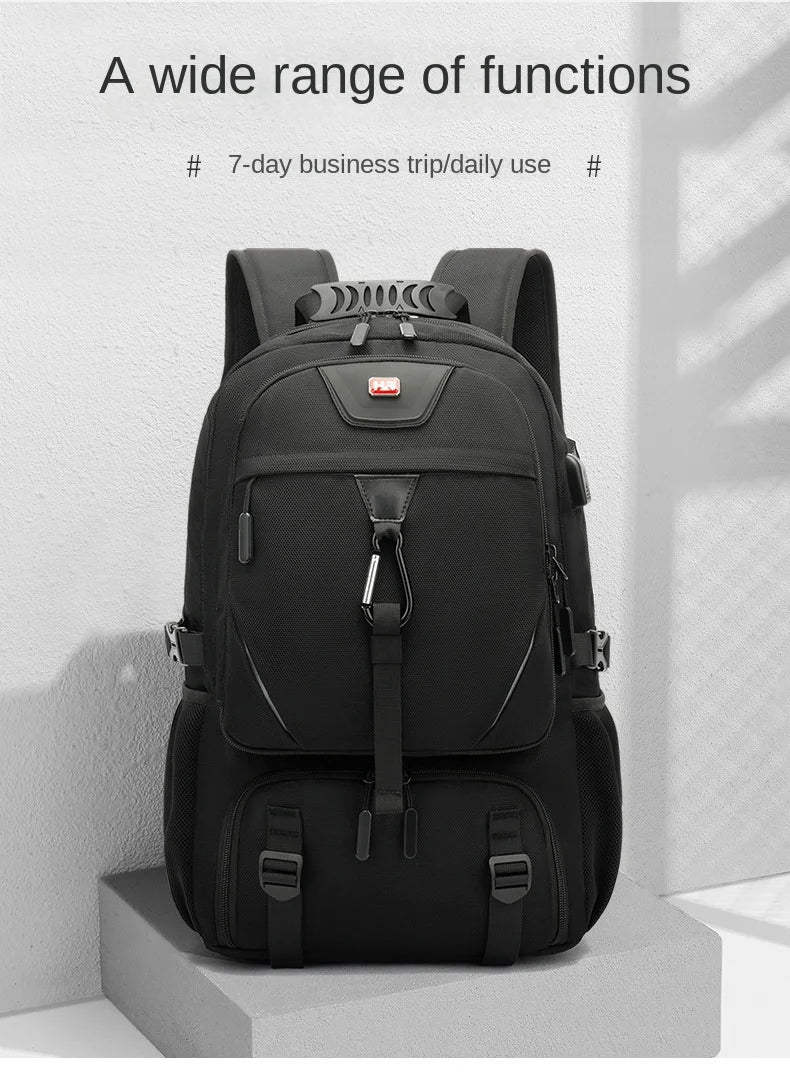 15.6/17.3" Travel Backpack Men Business Backpack School Expandable USB Bag Large Capacity Laptop Waterproof Fashion Backpack