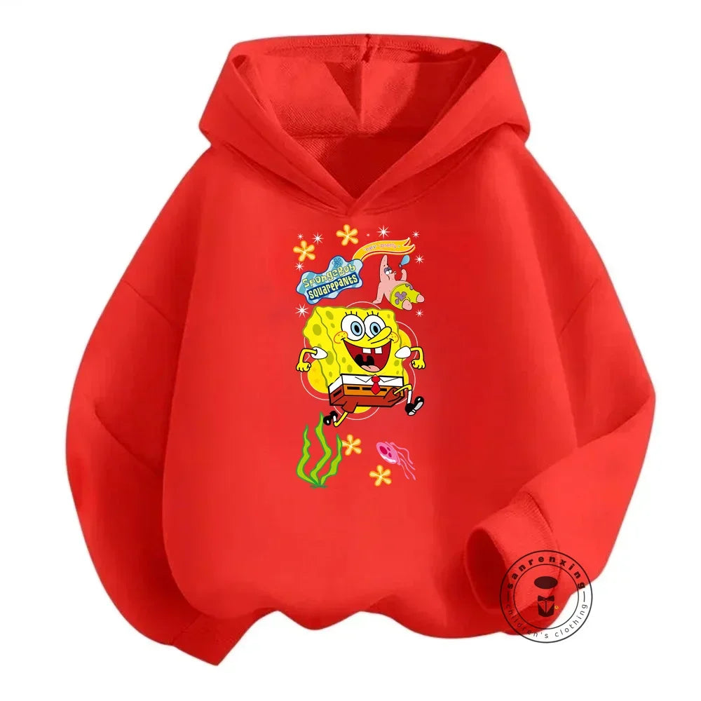 SpongeBob Kawaii Hoodie Keep Your Little Ones Warm This Winter Anime-Inspired Styles in 7 Different Colors and Soft Long Sleeves