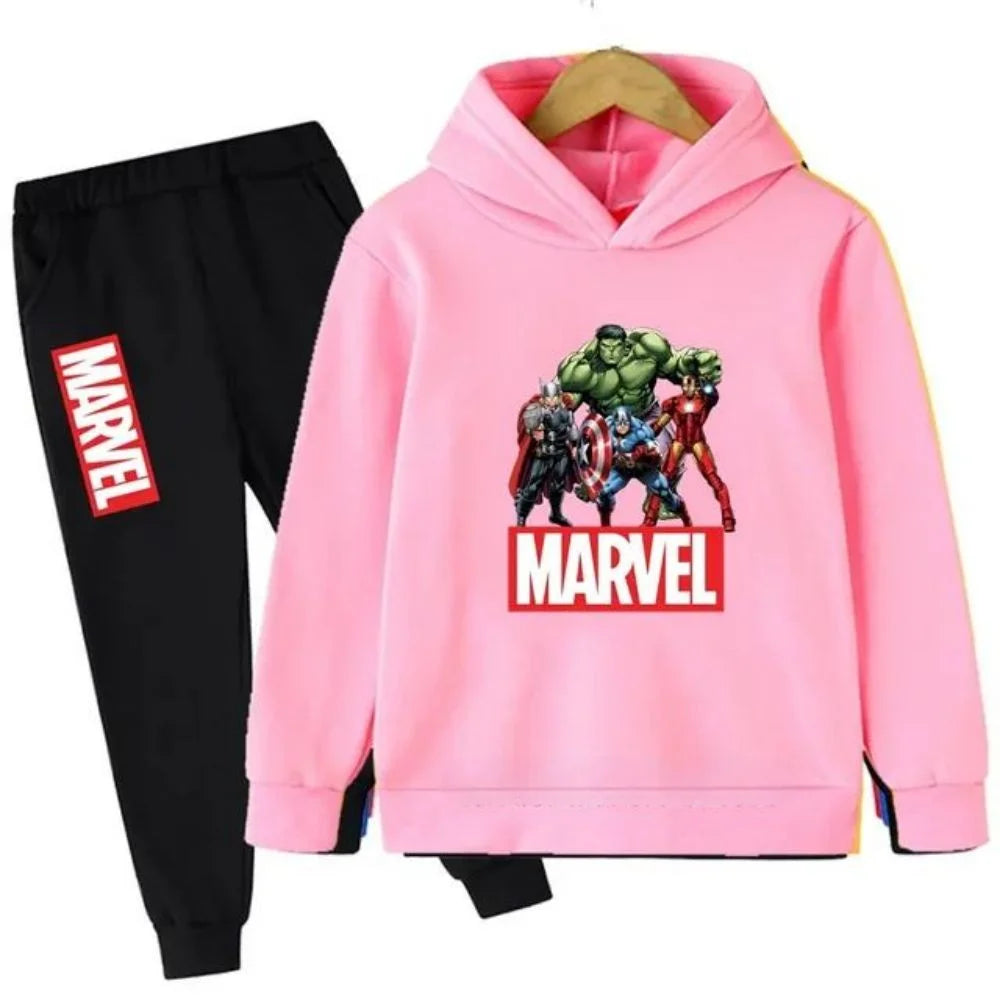 Kids Cartoon Green Giant Super Hero Superstar Boys Girls Spring/Autumn Clothing Children's Fashion Hoodie Pants Set 2-14 Years