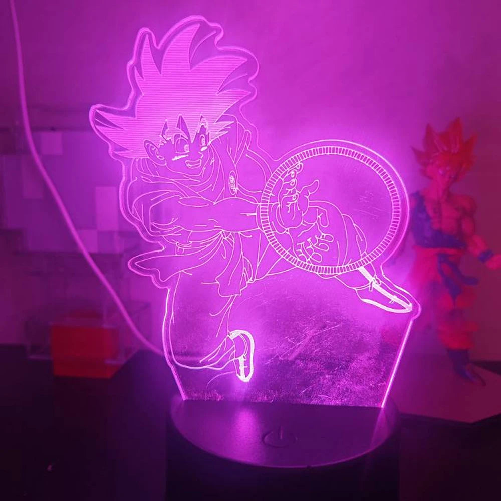 Anime Goku Vegeta Dragon Ball Z Super Saiyan 7/16 color remote control 3D Lamp LED Night Light Goku Jiren Broly Table Lamp Gift