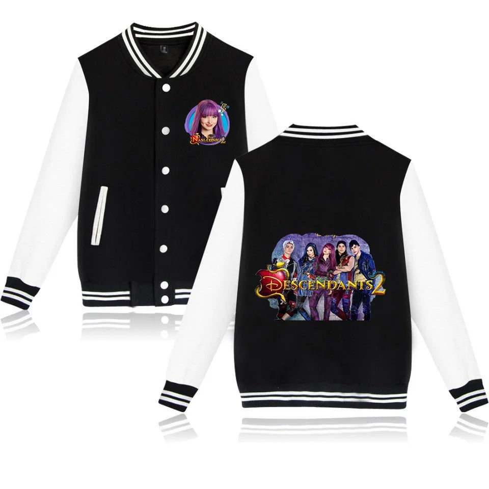 Descendants Varsity Baseball Bomber Jacket Mænd Kvinder Hip Hop Harajuku Jakker Børn Drenge Piger Single Coats