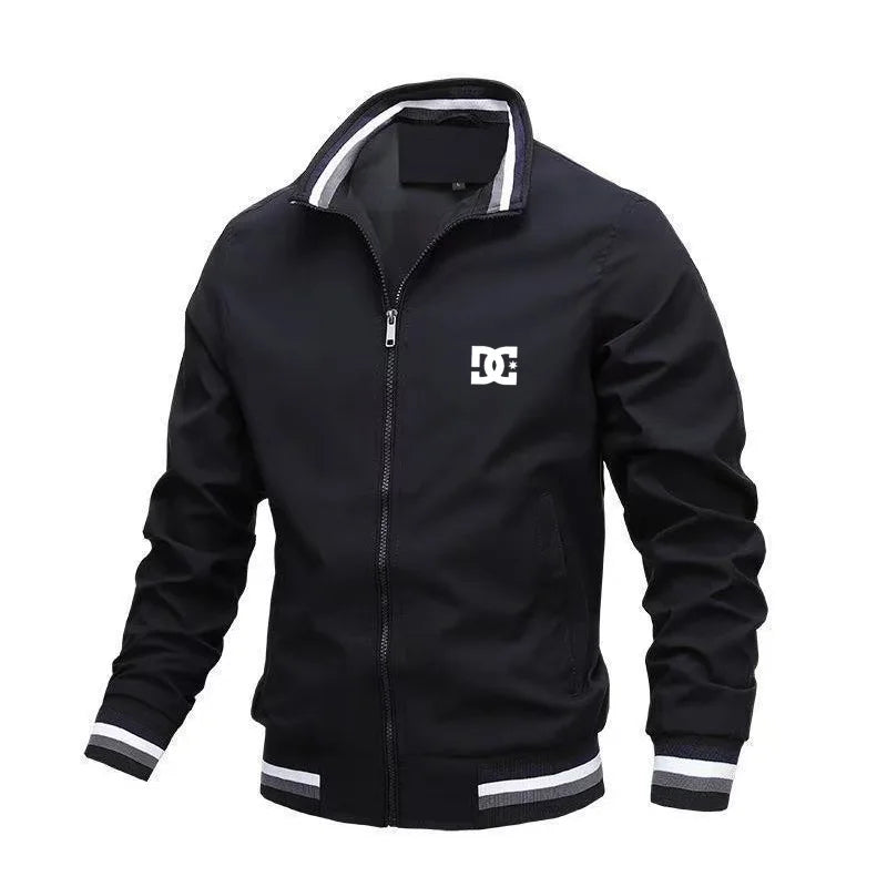 2024 Autumn and Winter Men's Casual Zipper Jacket dg Outdoor Sports Coat Windbreaker Jacket for Men Waterproof Bomber