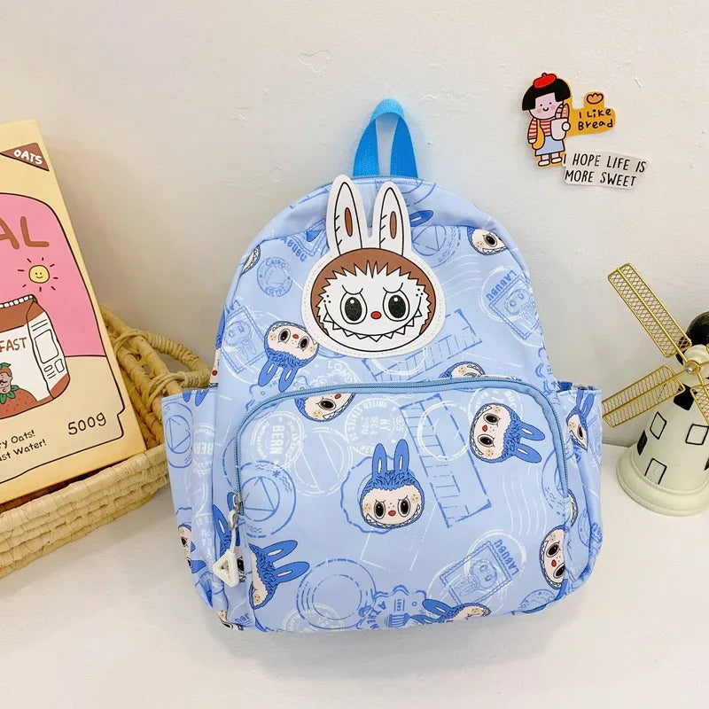 Cartoon Labubu Backpack Kawaii Brown Monster Kids Messenger Bag Cute Student Shouder Bag Outdoor Travel Use Children's Gift EB18