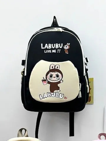 Labubu Primary And Secondary School Students' Cute Printed Casual Backpack For Women'S School Travel Versatile Backpack 2024 New