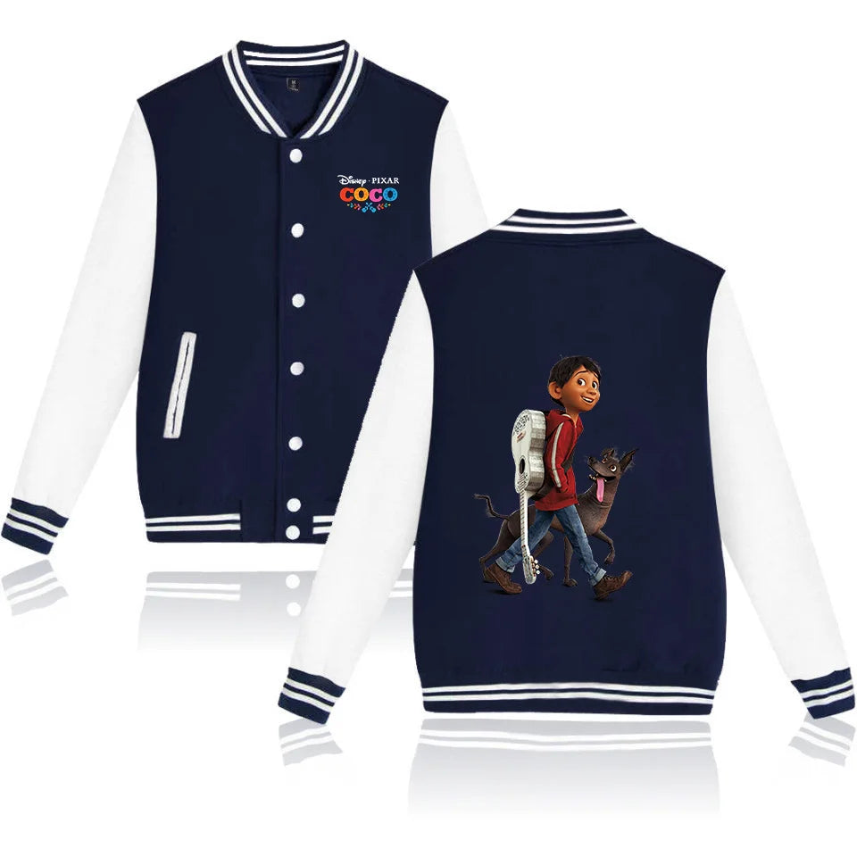 Coco Varsity Baseball Bomber Jacket Men Women Hip Hop Harajuku Jackets Kids Boys Girls Single Coats