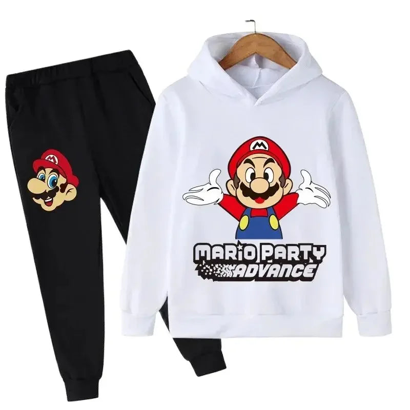 2024 Super Mario Bros. Kids Sweatshirt Long Pants Coat Casual Boys Girls Long Sleeved Cute Hoodie Kids Pullover Sweatshirt