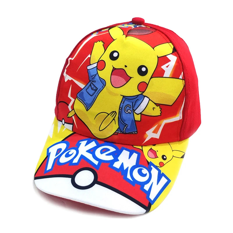 Pokemon Pikachu Children's Baseball Cap Pet Elf Cute Sunshade Hat Adjustable Head Circumference Pocket Monster Cartoon Hat