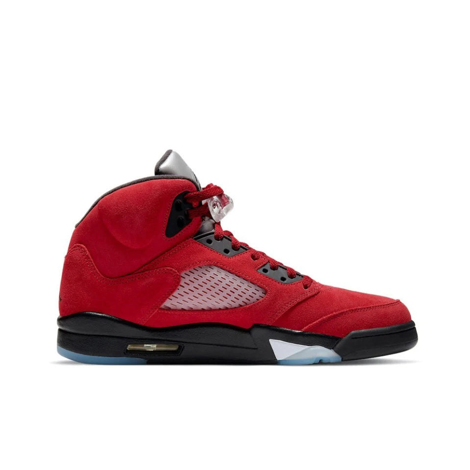 Original Air Jordan 5 'Bulls' For Men's Red and White Retro Classic Basketball Shoes Casual Sneakers 852542-700