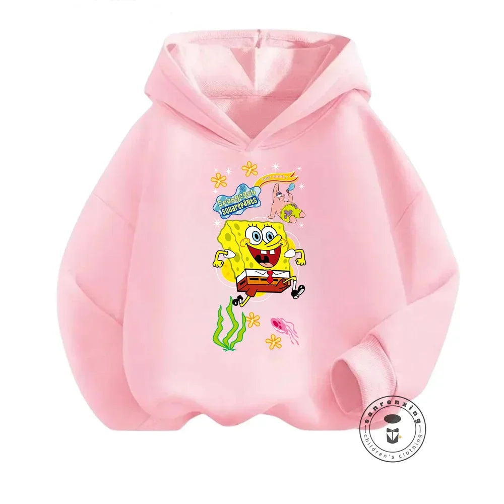 SpongeBob Kawaii Hoodie Keep Your Little Ones Warm This Winter Anime-Inspired Styles in 7 Different Colors and Soft Long Sleeves