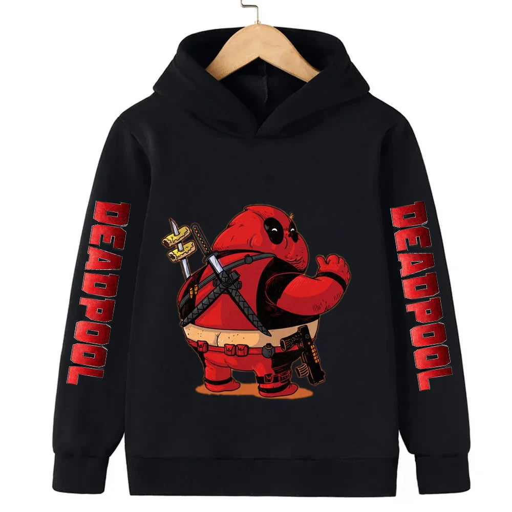 Marvel Deadpool Children Hoodies Girl Boy Kid Pullover Autumn Winter Baby Clothing Cartoons Casual Fashion Kid Tops Sweatshirts