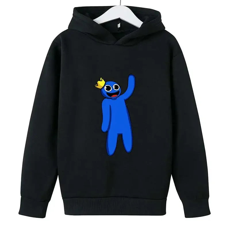 Casual Rainbow Friends Hoodie Kids Boys Clothing Child Top Casual Cartoon Printing Warm Coat Girls' Long Sleeve Sweatshirt