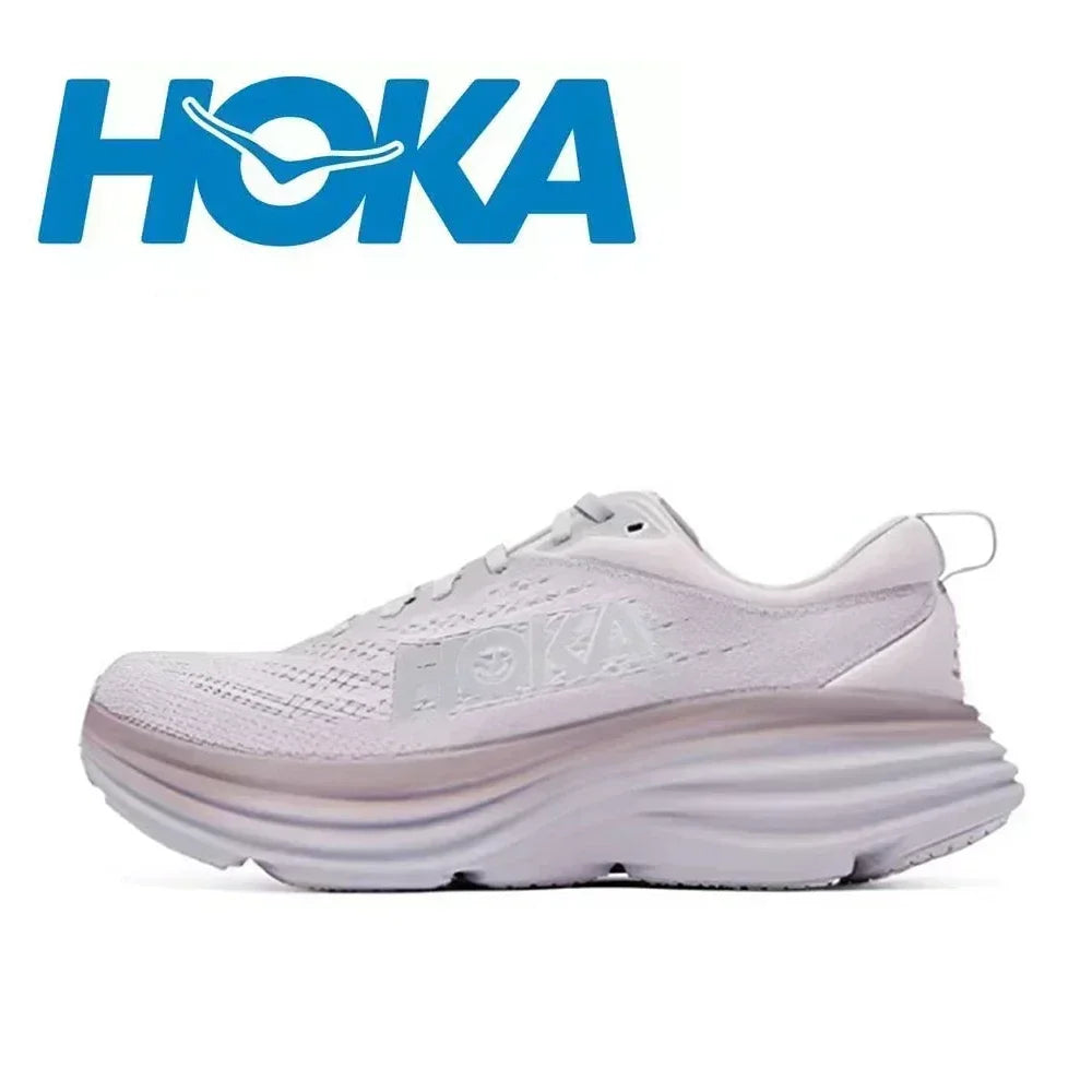 HOKA  Bondi 8 Lightweight Jogging Outdoor Running Shoes Marathon Trail Cushioning Shoes Elastic Womens Men