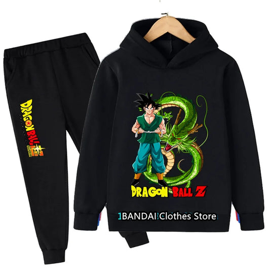 2024 New Dragonball Son-Goku Hoodies Boys Hoodies Kids Clothes Set Pullover Tracksuit Jogging Girls Sweatshirts Set 2 Pieces