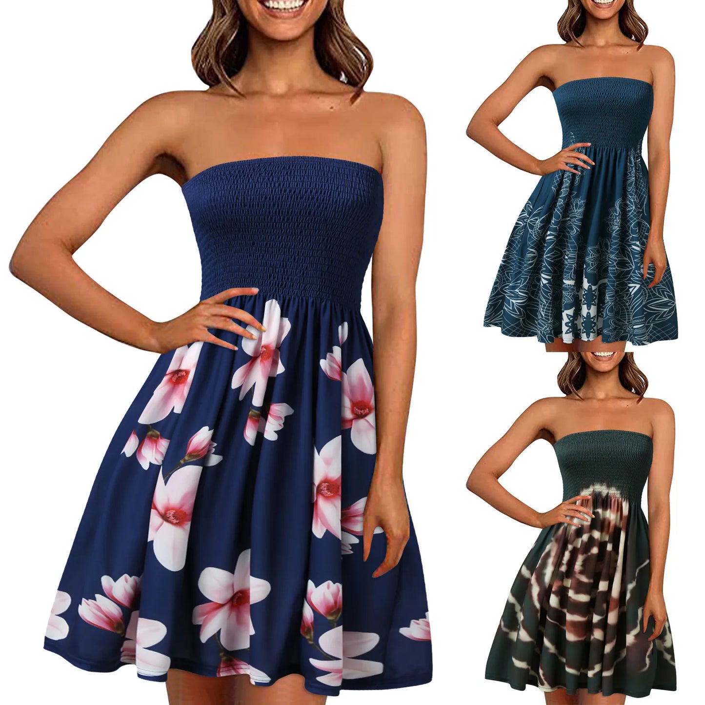 Summer Dresses For Women Beach Cover Ups Sexy Strapless Tops