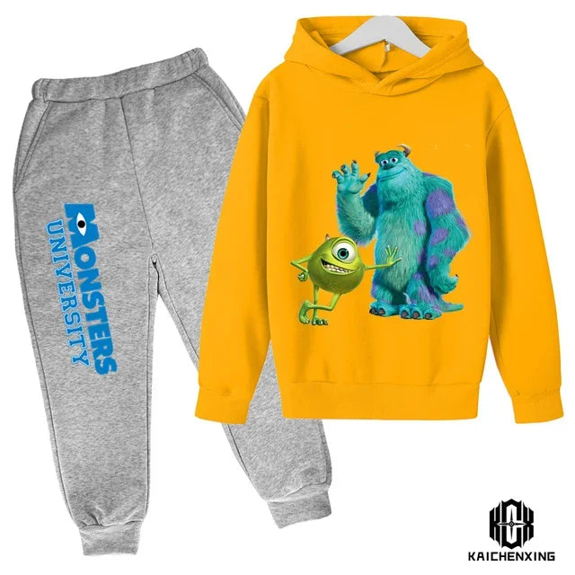 Girls Sweatshirt Pant Suit Coat Casual kids Boys Long Sleeve monsters inc. Clothes Kawaii Hoodies Children Pullover Sportswear