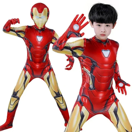 Børn Voksen Iron Man Cosplay Kostume Bodysuit Jumpsuit The Avengers Superhelt Spiderman Halloween Carnival Party Cosplay Kostume