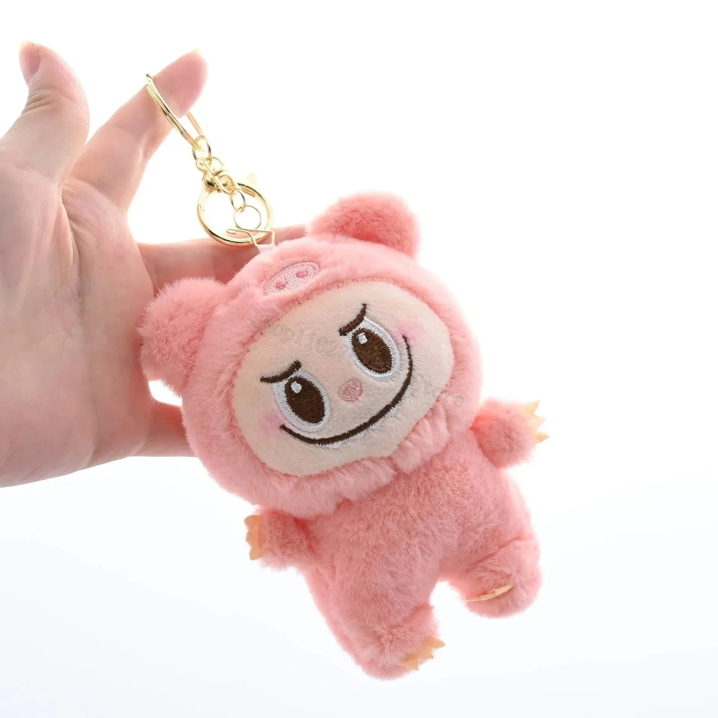 Kawaii Labubu The Monsters Plush Keychains Stuffed Animals Keyrings Girls Backpack Bags Pendants Doll Charms Accessories Gifts