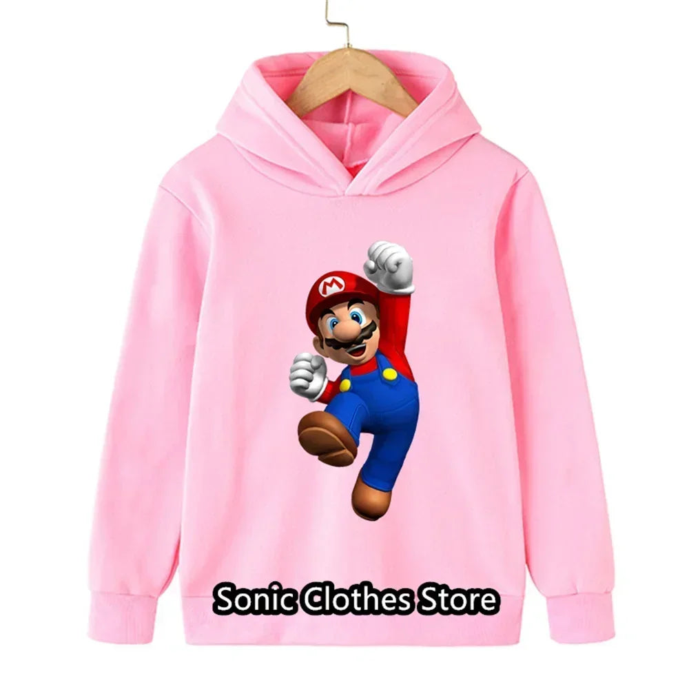 Children Super Sonic Hoodie Kids Sweashirt Boys Long Sleeve Game Clothes Harajuku Baby Cartoon Spring Autumn Narutoes Tops