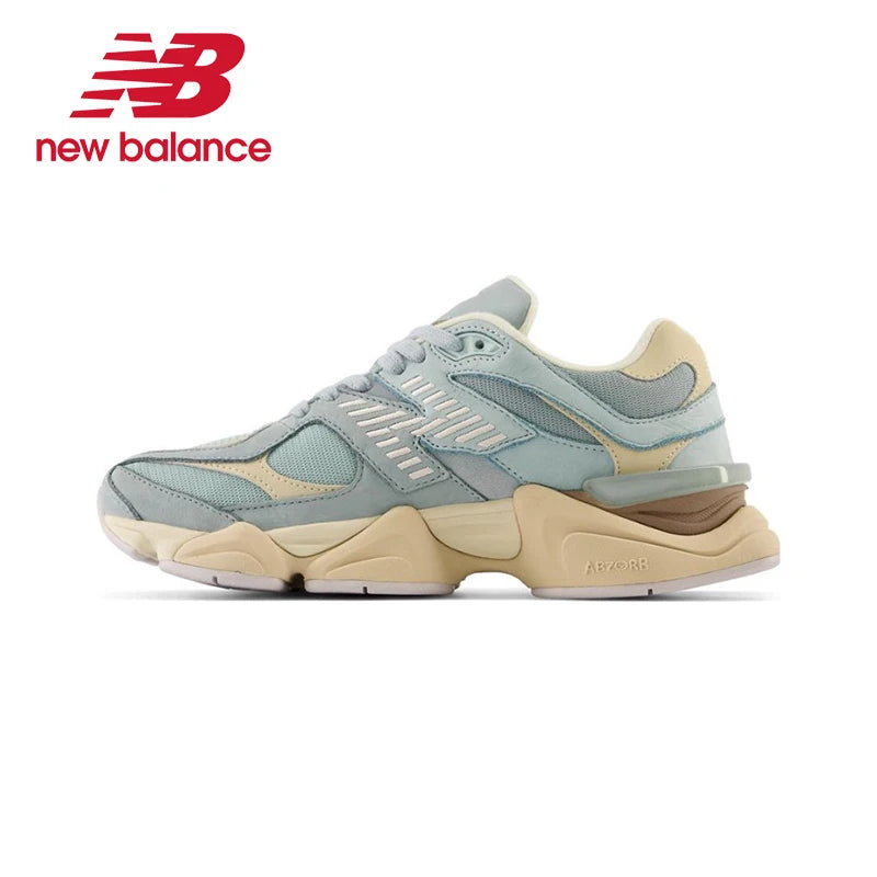 Original New Balance NB 9060 Non-Slip Lightweight Sports Casual Shoes Light Grey Men's and Women's Unisex Sneakers U9060GRY