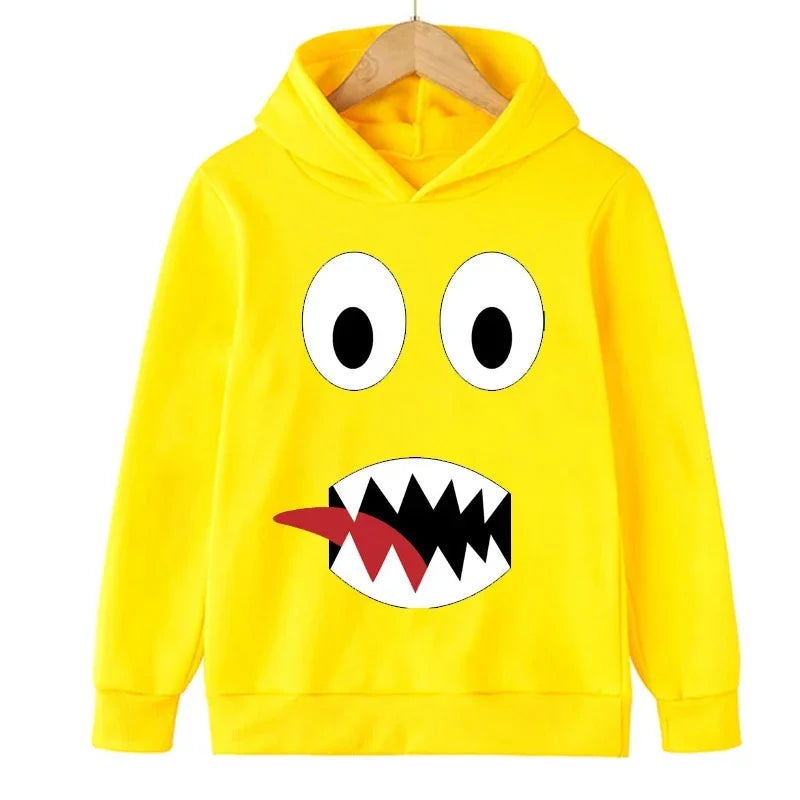 Casual Rainbow Friends Hoodie Kids Boys Clothing Child Top Casual Cartoon Printing Warm Coat Girls' Long Sleeve Sweatshirt