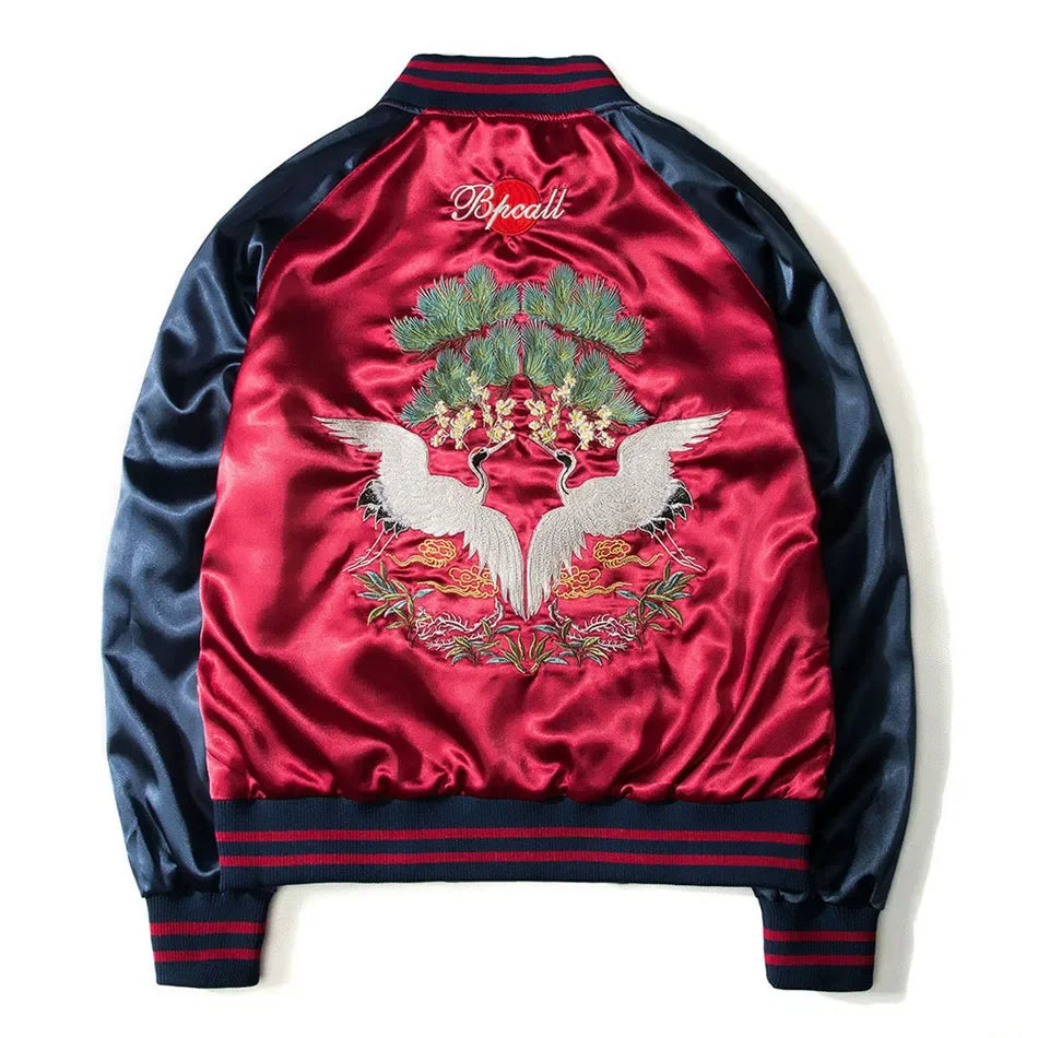 2024 Japan Yokosuka Embroidery Jacket Men Women Fashion Vintage Baseball Uniform Both Sides Wear Kanye West Bomber Jackets S-3XL