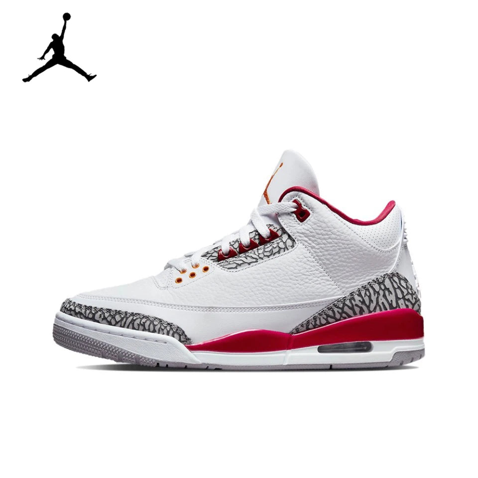 Original Air Jordan 3 “Infrared 23" For Men Red & White Red Classic Retro Vintage Basketball Shoes Sneakers 136064-123