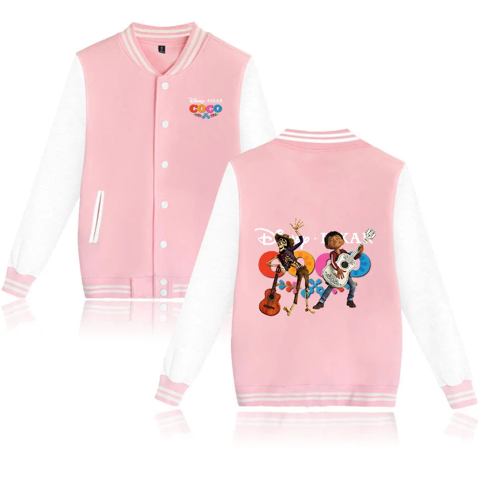 Coco Varsity Baseball Bomber Jacket Men Women Hip Hop Harajuku Jackets Kids Boys Girls Single Coats