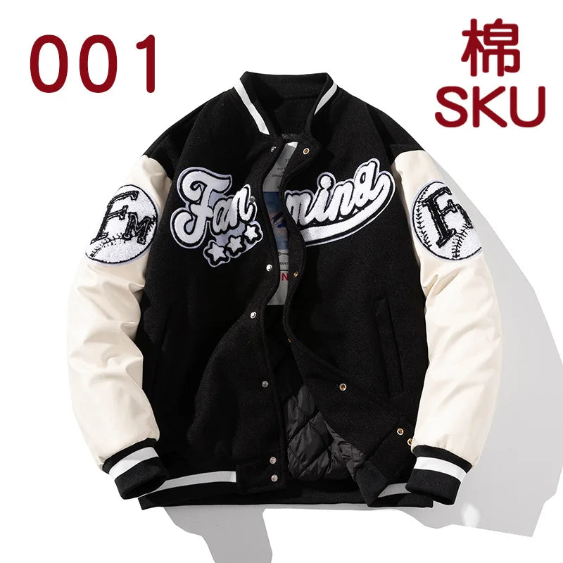 Men Jacket Baseball Uniform Men's Loose Embroidery Tide Brand Coats Spring Autumn Casual College Wear American Fashion Clothing