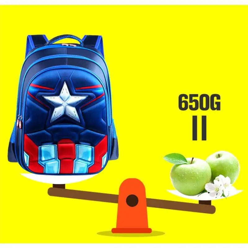 Children's backpack, suitable for children aged 1-12. five-pointed star cartoon 3D appearance, available in S/M/L models