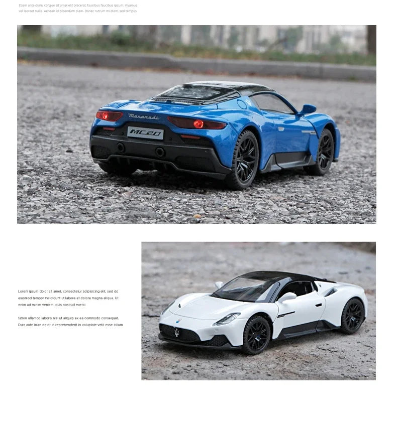 1:32 Maserati MC20 Coupe Alloy Sports Car Diecast Miniature Metal Car Simulation Sound ＆ Light Toy Car For Boys Fast And Furious