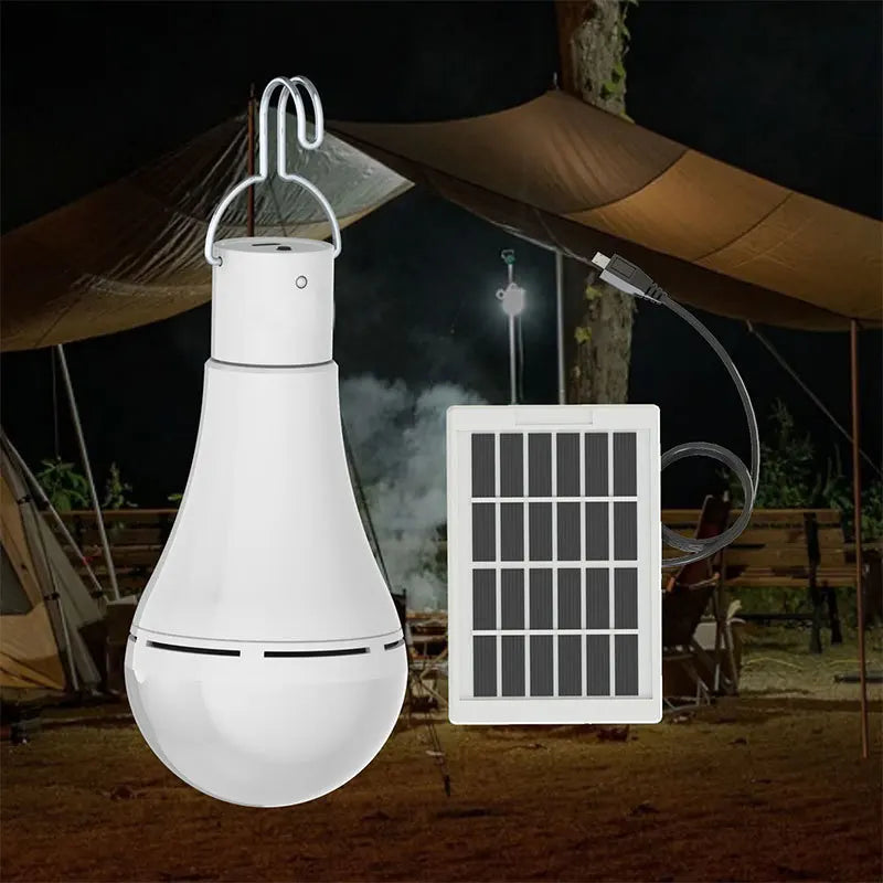 Solar Light Waterproof USB Charged Hanging Emergency Sunlight Powered Lamp Outdoor Camping Tent Lights Emergency Light