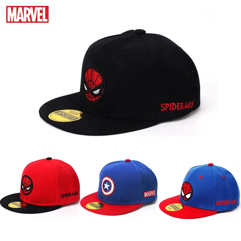 2024 Disney Spiderman Cartoon Baby Hat Kids Baseball Cap Boy Girl Marvel Caps Snapback Hip Hop Child Toddler Cap Adjustable