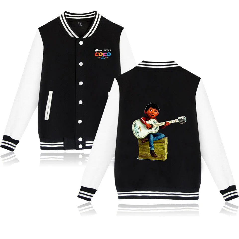 Coco Varsity Baseball Bomber Jacket Men Women Hip Hop Harajuku Jackets Kids Boys Girls Single Coats