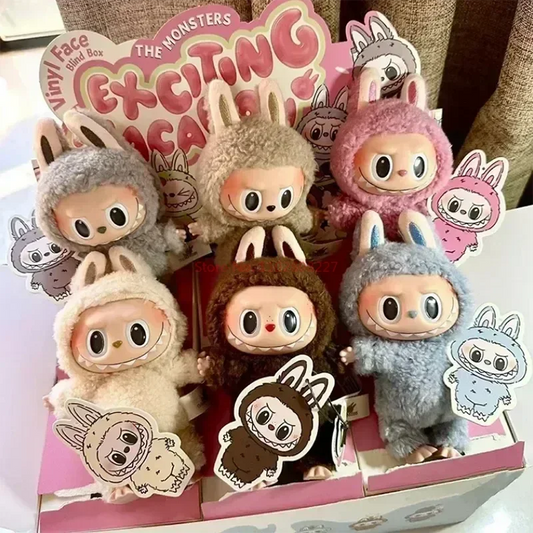 Ny Hot Cute Labubu 1:1 Replica The Monsters Blind Box Cardiac Macarone Kawai Guess Bag Figurmodel Nøglering Surprise Gift Legetøj