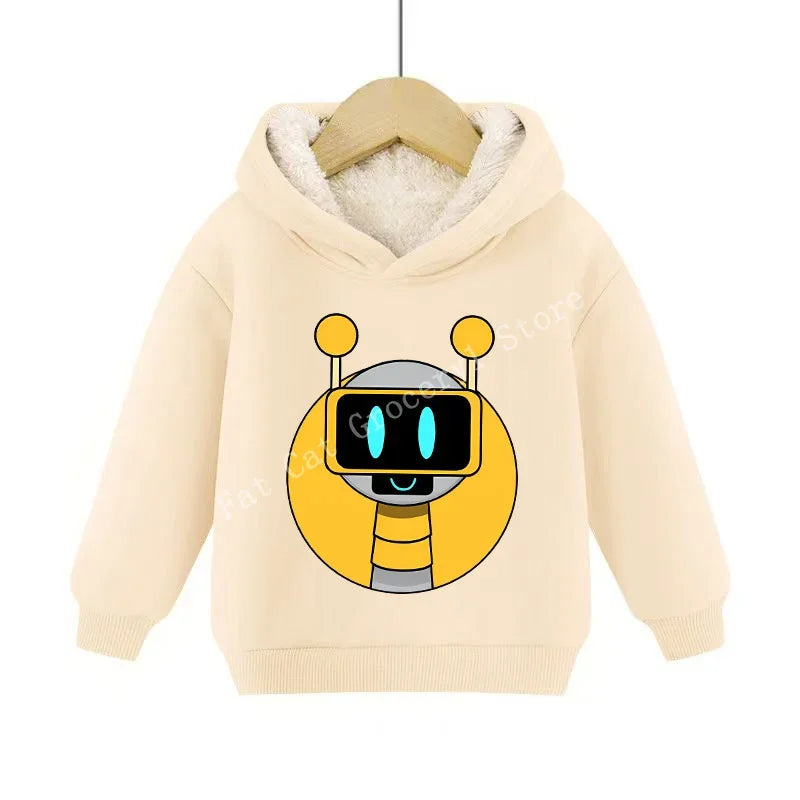 Sprunki Cute Hoodies Kids Incredibox Anime Action Figures Sweatshirt Boys Girl Winter Thickening Children Clothes Gift Hot Sales