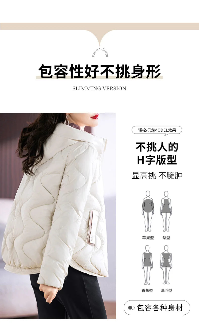 Winter Jacket Women 2023 New Outerwear Korean Clothes Women Coat Hooded Cotton Parkas Harajuku Ladies Quilted Coat Streetwear