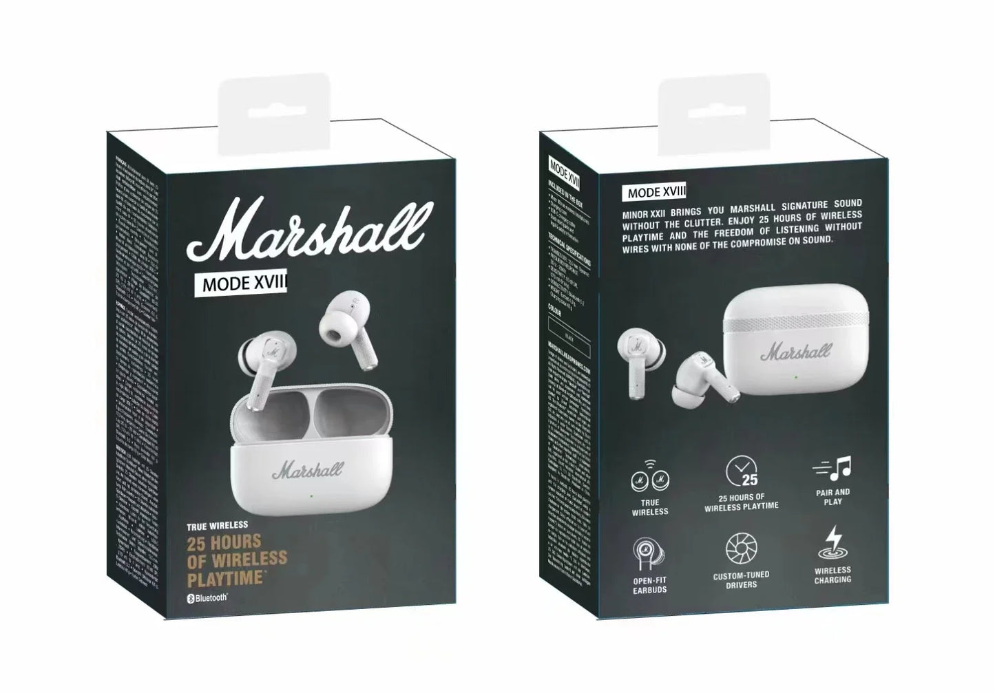 MARSHALL MODE XVIII True Wireless Bluetooth 5.1 Headset in Ear Noise Reduct Earbuds HiFi Subwoofer Sports Music Game Headphones