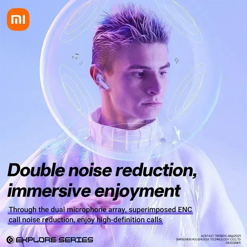 Original Xiaomi T8 TWS Wireless Bluetooth Earphones Transparent HIFI Headphones LED Power Digital Display Stereo Sound Earphones