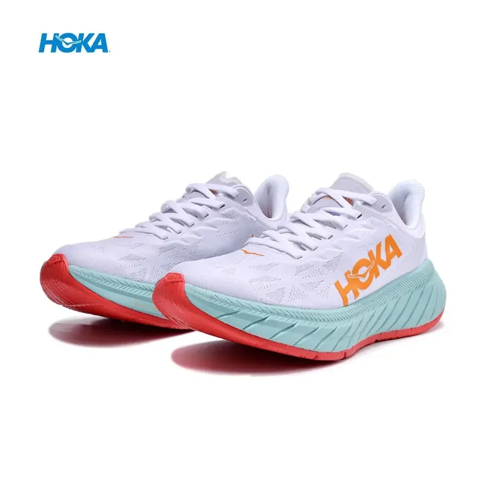 HOKA One One Carbon X2 Men Women Shoes Titanium Krypton Moving X Cross-country Running Shoes  Carbon Plate Shock Absorption